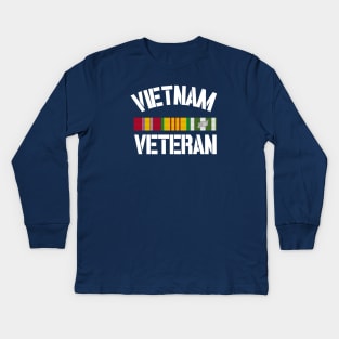 Vietnam Veteran Pride Service Ribbon Kids Long Sleeve T-Shirt